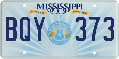 MS license plate BQY373