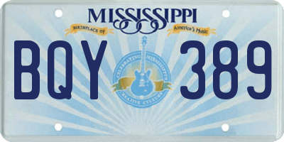 MS license plate BQY389
