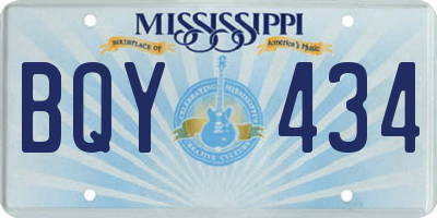MS license plate BQY434