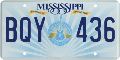 MS license plate BQY436
