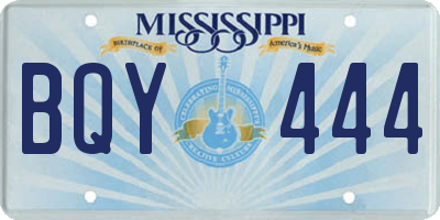 MS license plate BQY444