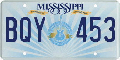MS license plate BQY453