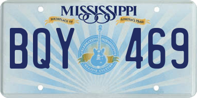MS license plate BQY469