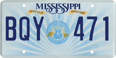 MS license plate BQY471