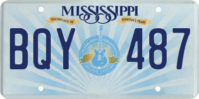 MS license plate BQY487
