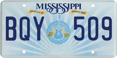 MS license plate BQY509