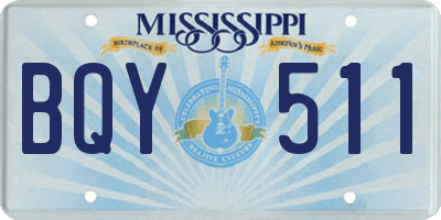 MS license plate BQY511