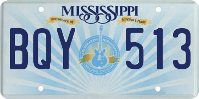 MS license plate BQY513