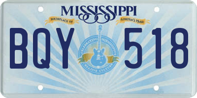 MS license plate BQY518