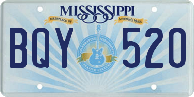 MS license plate BQY520
