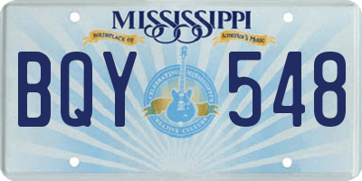 MS license plate BQY548