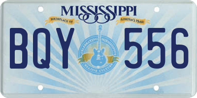 MS license plate BQY556