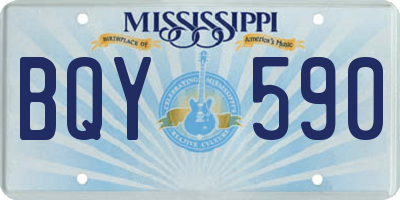 MS license plate BQY590