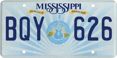 MS license plate BQY626