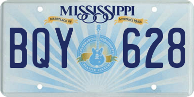 MS license plate BQY628