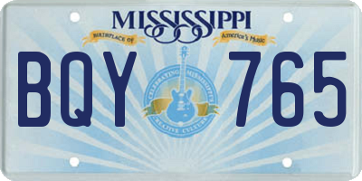 MS license plate BQY765