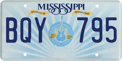 MS license plate BQY795