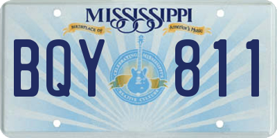 MS license plate BQY811