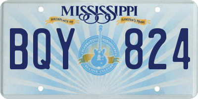 MS license plate BQY824