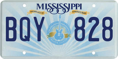 MS license plate BQY828