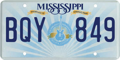 MS license plate BQY849