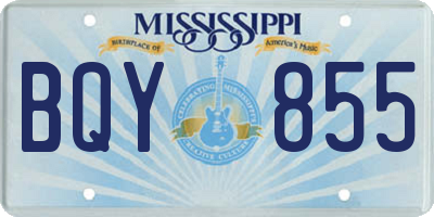 MS license plate BQY855