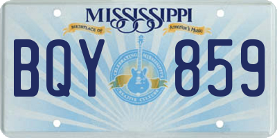 MS license plate BQY859