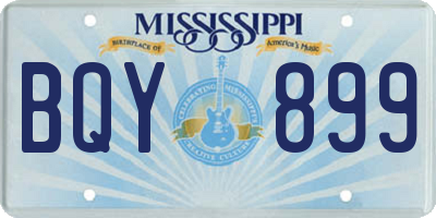 MS license plate BQY899