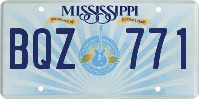 MS license plate BQZ771