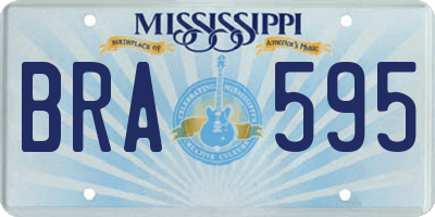 MS license plate BRA595