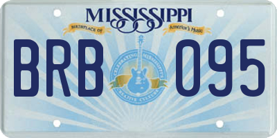 MS license plate BRB095