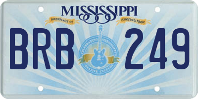 MS license plate BRB249