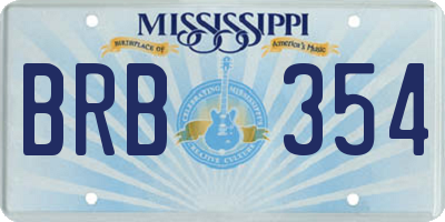 MS license plate BRB354