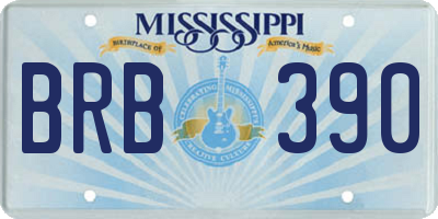 MS license plate BRB390