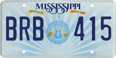 MS license plate BRB415
