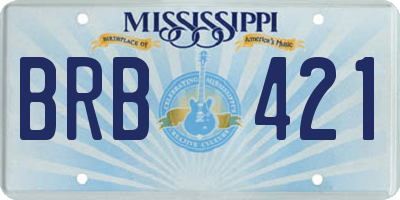 MS license plate BRB421
