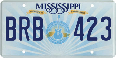 MS license plate BRB423