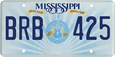 MS license plate BRB425