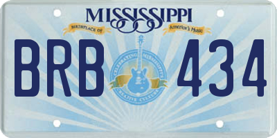 MS license plate BRB434
