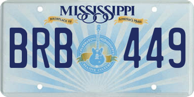 MS license plate BRB449