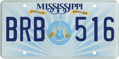 MS license plate BRB516