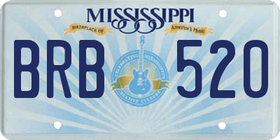 MS license plate BRB520