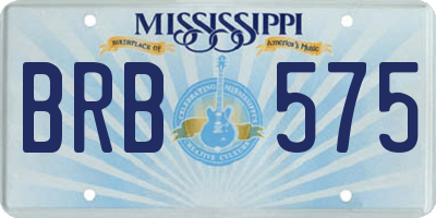 MS license plate BRB575