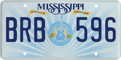 MS license plate BRB596