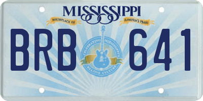 MS license plate BRB641