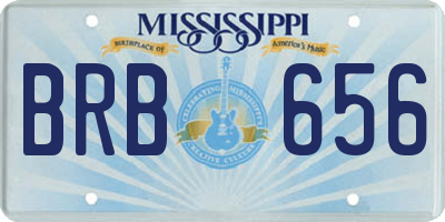 MS license plate BRB656