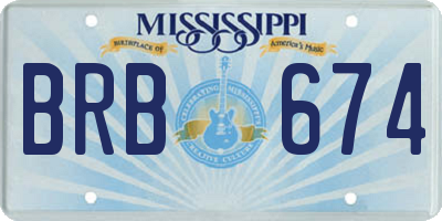 MS license plate BRB674