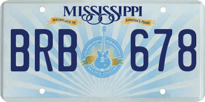 MS license plate BRB678