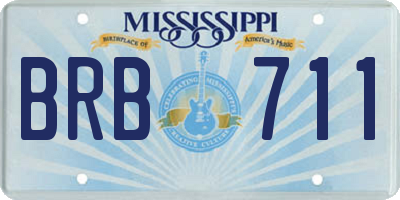 MS license plate BRB711