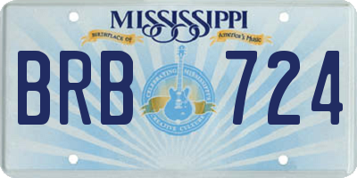 MS license plate BRB724